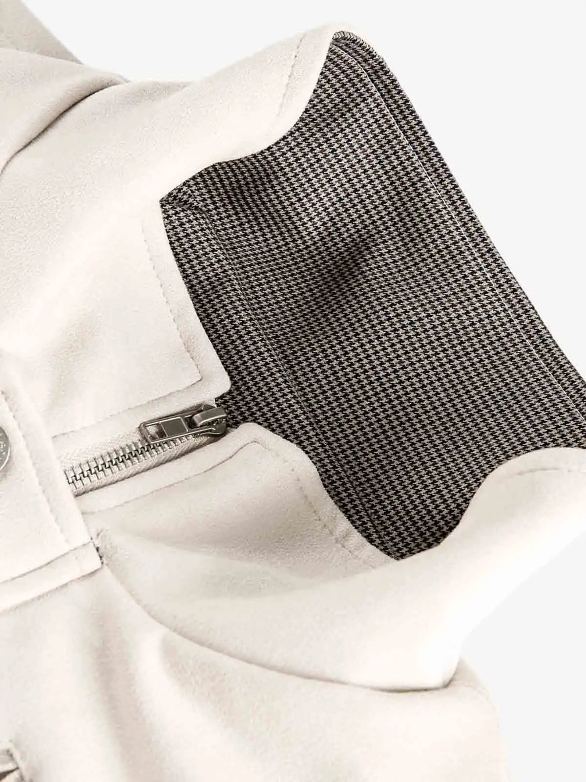 Military-Inspired Utility Shoulder Straps Zip Jacket 