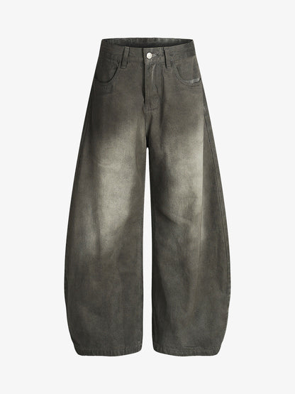 Vintage Faded Wide Barrel Jeans 