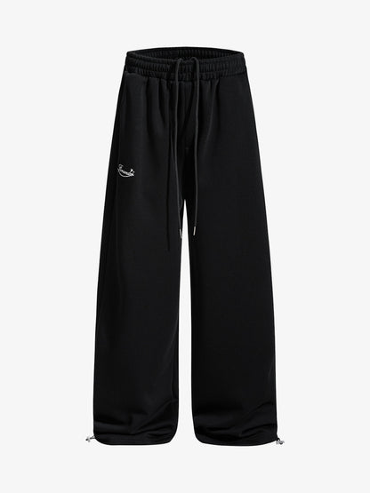 Street Detachable Flap Lace-up Jogger Pants 