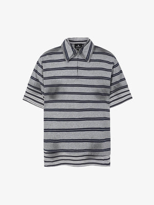 Striped Half-Zip Pullover Sweater – Cotton Blend Classic Fit Lightweight Knit