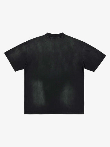 Washed Floral Star Print T-Shirt 