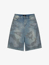 Bermuda-Shorts mit Bergmotiv