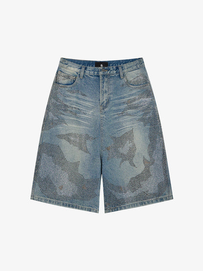 Mountain Motif Bermuda Shorts