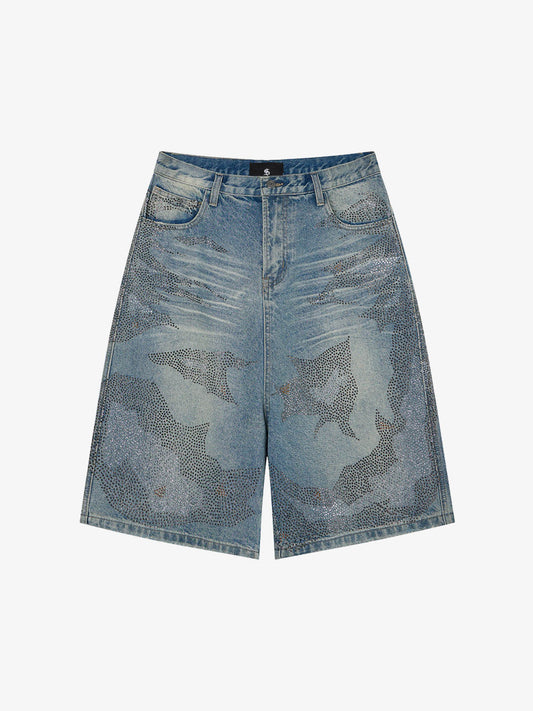 Bermuda-Shorts mit Bergmotiv