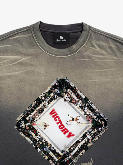 Vintage Distressed Boxing Graphic T-Shirt