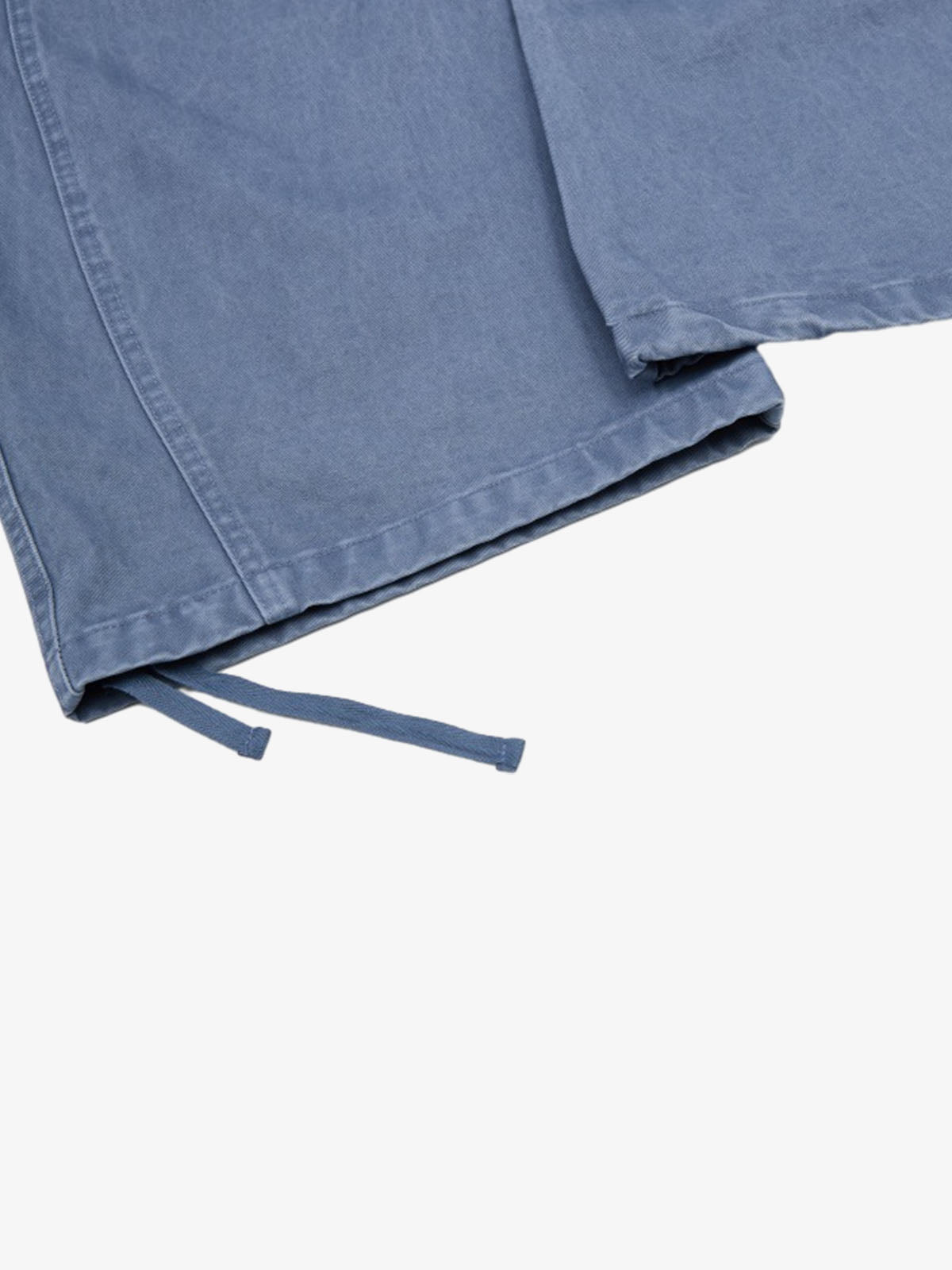 Drawstring Cuffs Curved Pleated Pants 