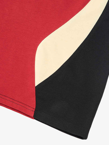 Original Retro Contrast Color Long-Sleeved T-Shirt 