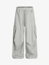 Wrinkled Detail Multi-Pocket Cargo Sweatpants 