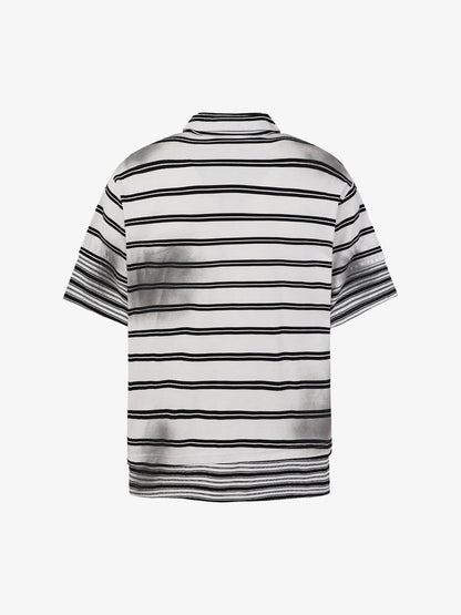 Striped Half-Zip Pullover Sweater – Cotton Blend Classic Fit Lightweight Knit