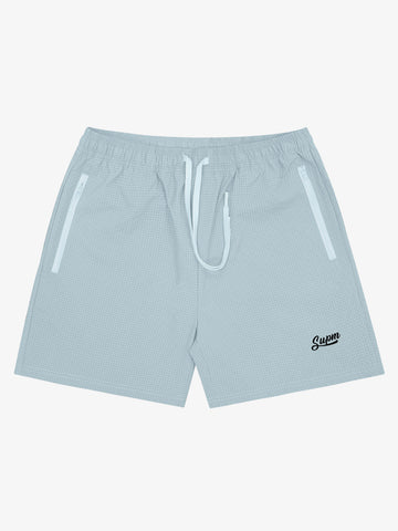 Minimalistische Shorts mit Reißverschlusstasche und Kordelzug