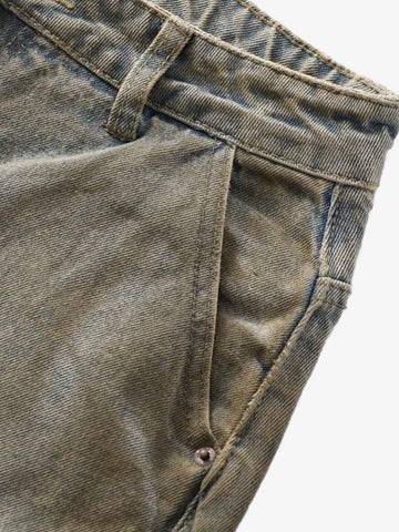 Dirty Wash Spray Dyed Barrel Jeans 