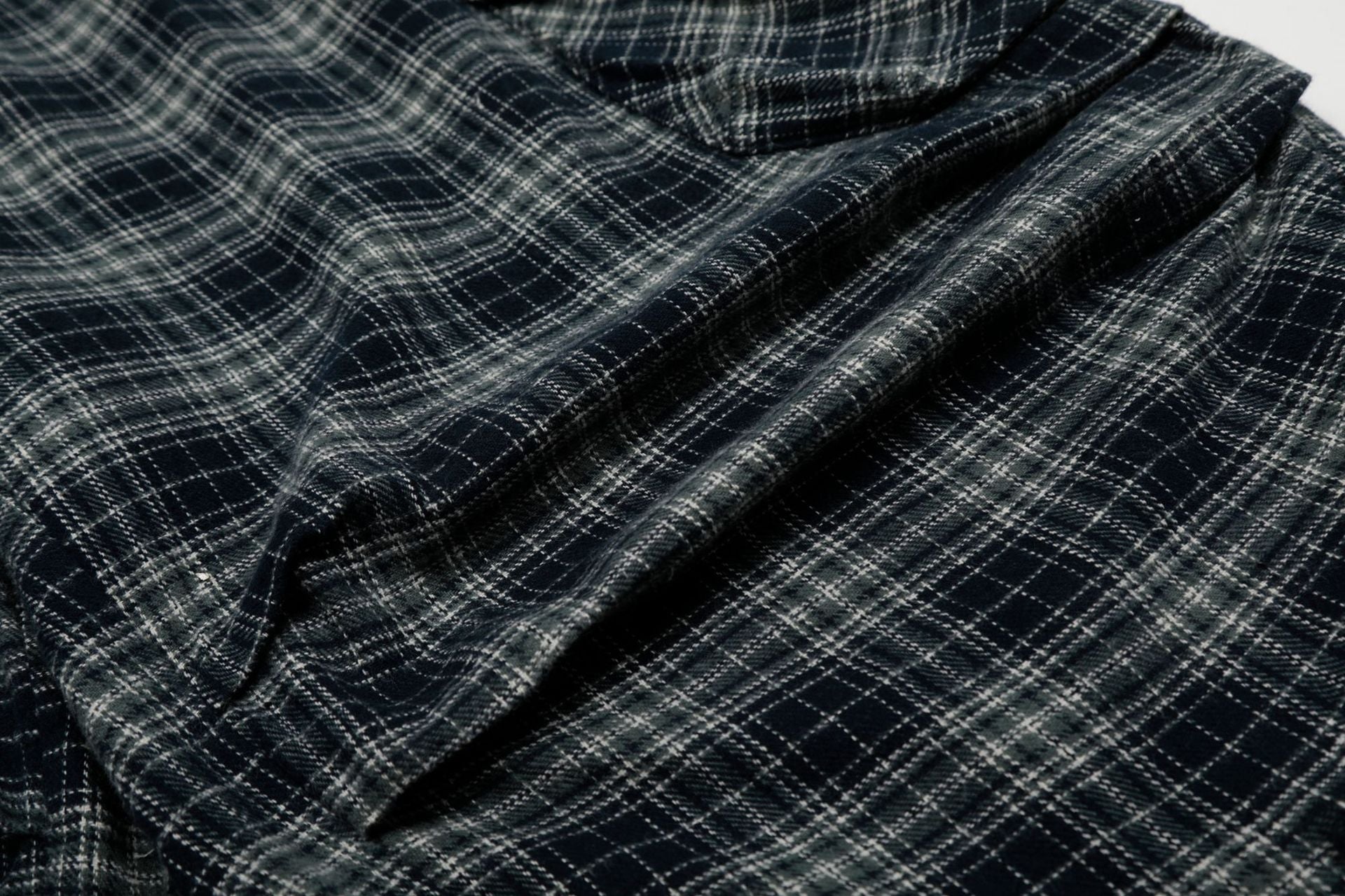 Cotton Plaid Wide Leg Culottes with Frayed Hem and Cargo Pockets 