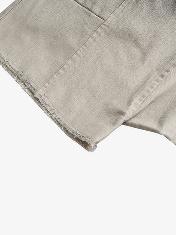 Faux Leather Gradient Cargo Shorts