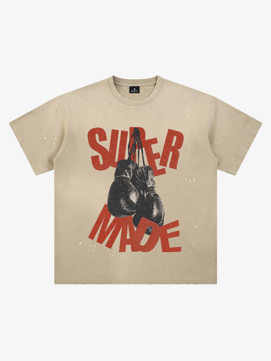 Oversize-T-Shirt mit Farbspritzern