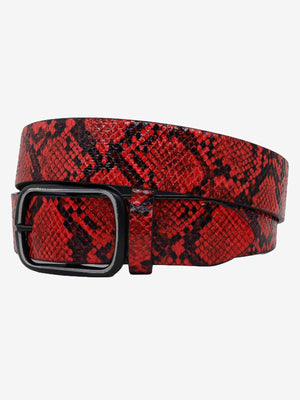 Animal-Print Faux Leather Belt 