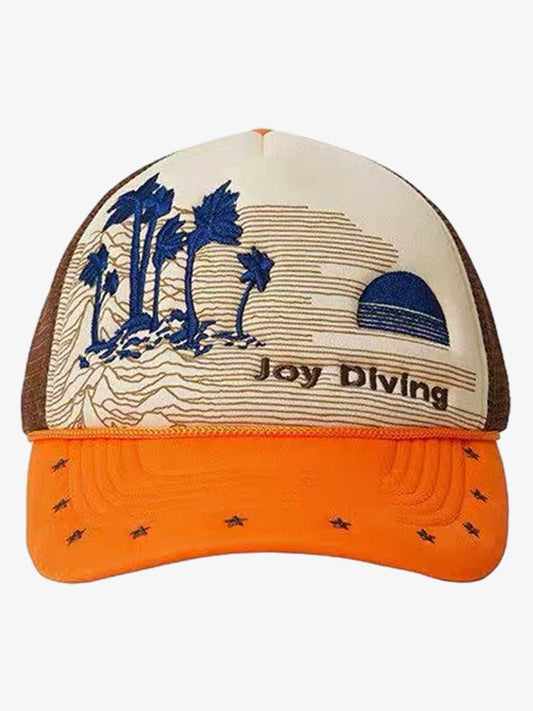 Trucker-Mesh-Kappe mit Palmenmuster