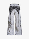 Freizeithose mit Sternen-Spitzen-Patchwork