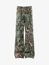 Camouflage-Leoparden-Patchwork-Cargohose