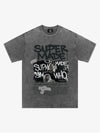 Streetwear Graffiti Character Collage Graphic T-Shirt 