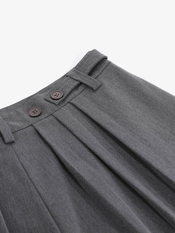 Pleated Wide-Leg Shorts 