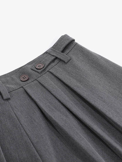 Pleated Wide-Leg Shorts 