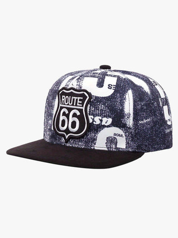 Route 66 bestickte Snapback-Kappe