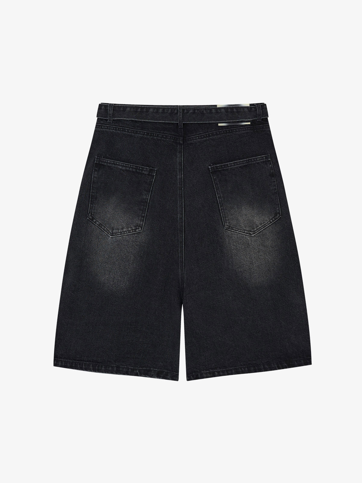 Jeansshorts mit Spinnennetzstickerei
