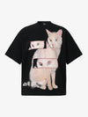Vintage Cat Graphic T-Shirt 