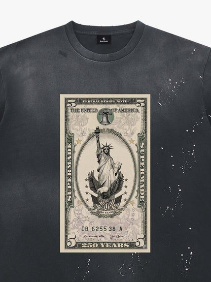 Vintage Liberty Dollar Graphic T-Shirt 