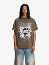 Washed Rhinestone Letter Graphic T-Shirt 
