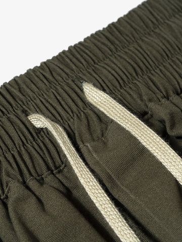 High-Waisted Olive Cargo Shorts – Cotton Twill Relaxed Fit Streetwear Utility