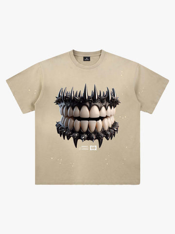 Spiked Teeth Graphic T-Shirt 