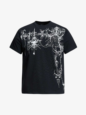 T-Shirt mit gotischem Dornenmuster