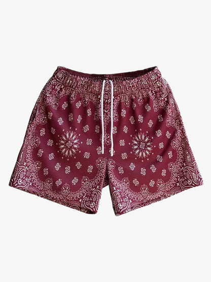 Sportshorts mit Paisley-Muster