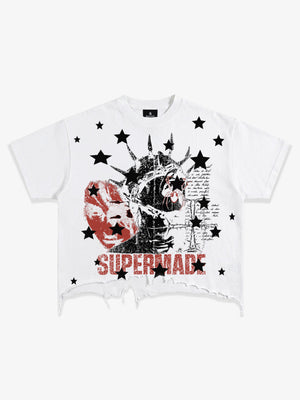 Distressed Supernatural Crop Tee