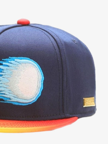 Baseballkappe mit grafischer Stickerei und Farbblockmuster