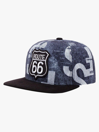 Route 66 bestickte Snapback-Kappe