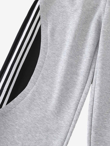 Layered Double-Waistband Wide-Leg Sweatpants 