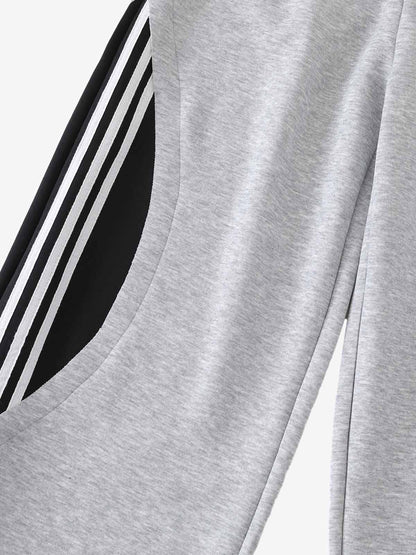 Layered Double-Waistband Wide-Leg Sweatpants 