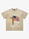 Gewaschenes T-Shirt mit Kreuzflaggenmotiv