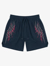 Y2K Thorn Graphic Drawstring Shorts