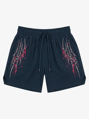 Y2K Thorn Graphic Drawstring Shorts