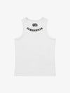 Gothic Lettering Embroidered Ribbed Vest - 2522 