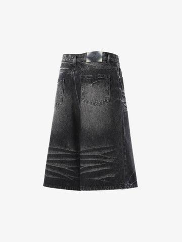 Vintage Jeansshorts mit Used-Look