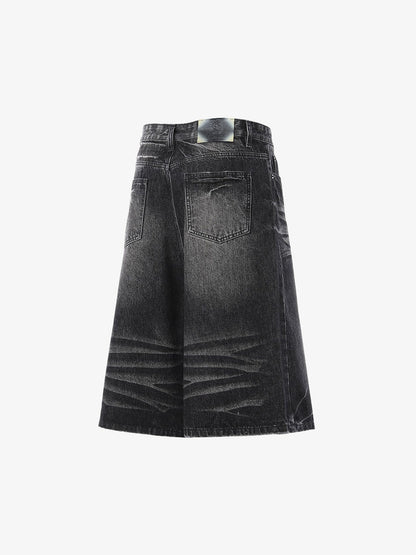 Vintage Jeansshorts mit Used-Look