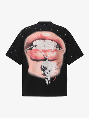 Street Mouth Grafikdruck-T-Shirt