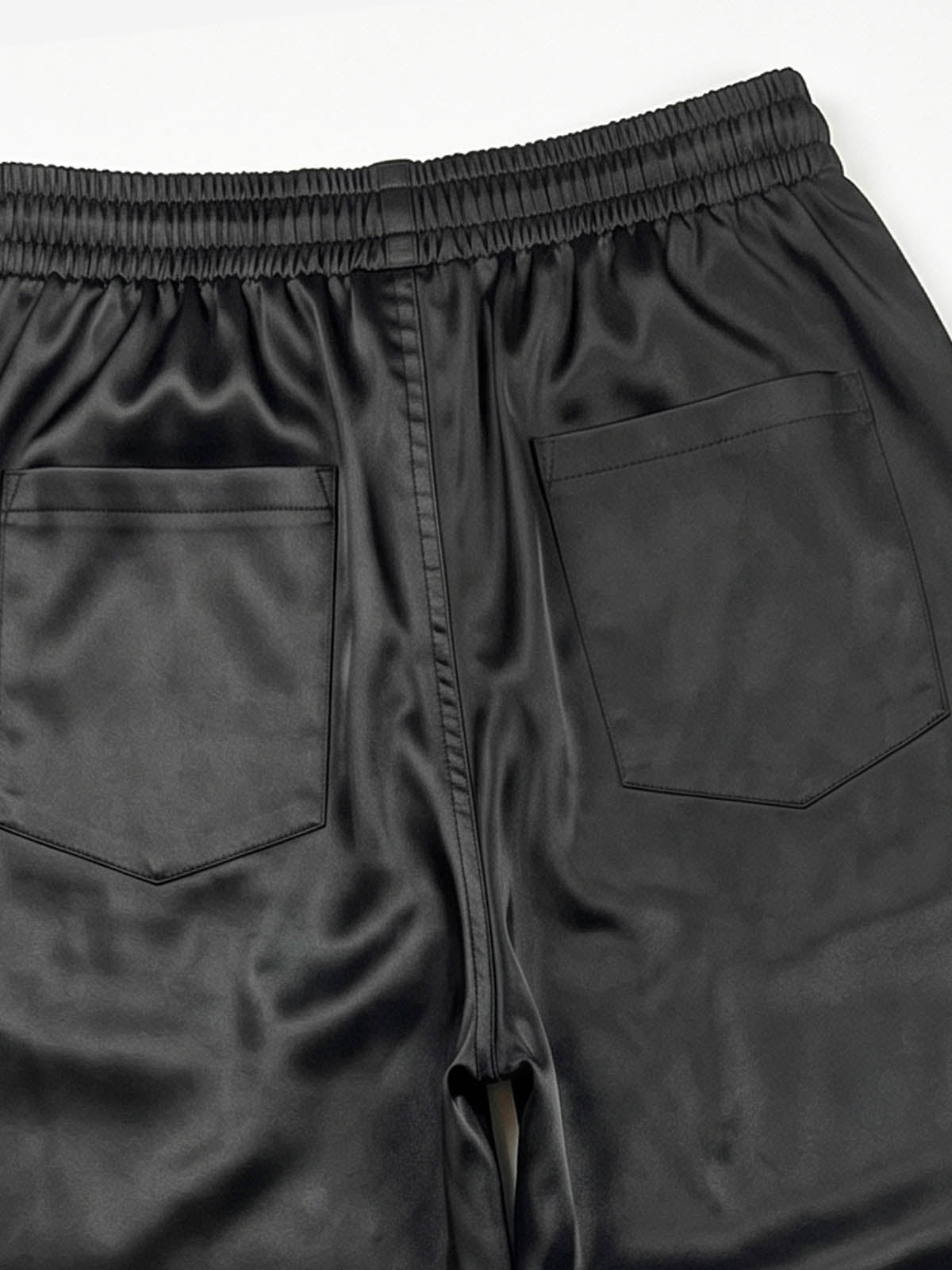 High-Waist Satin Wide-Leg Pants