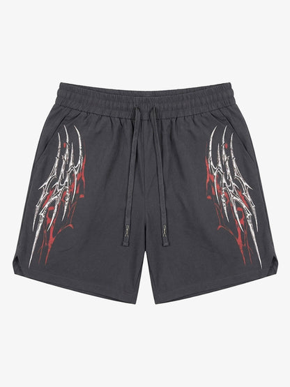 Y2K Thorn Graphic Drawstring Shorts