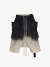 Cargo-Shorts aus Kunstleder mit Farbverlauf