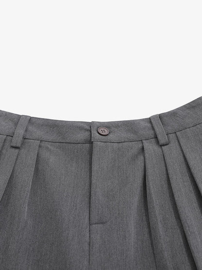 Pleated Wide-Leg Shorts 